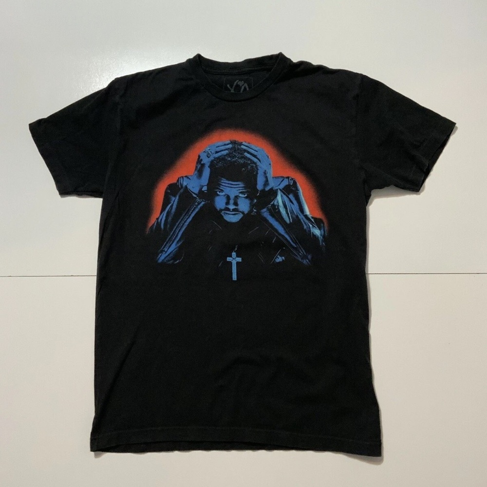 XO The Weeknd Starboy 2016 Graphic Black Official Merch Crewneck T-Shirt Medium